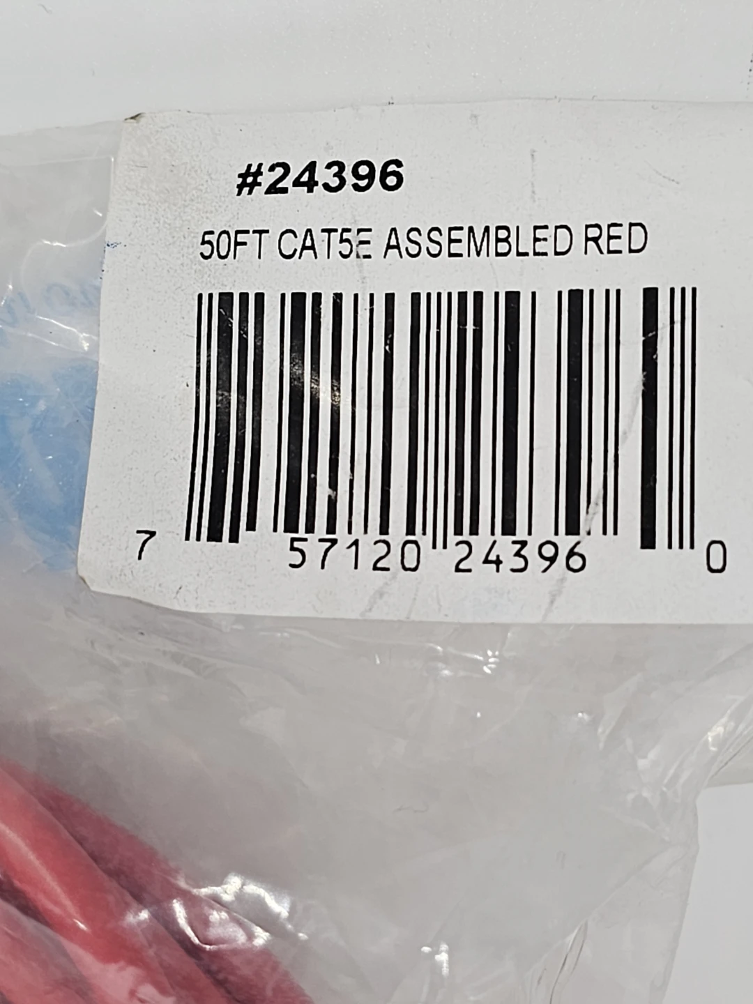 50ft CAT5e Assembled Red Network Cable - photo 2
