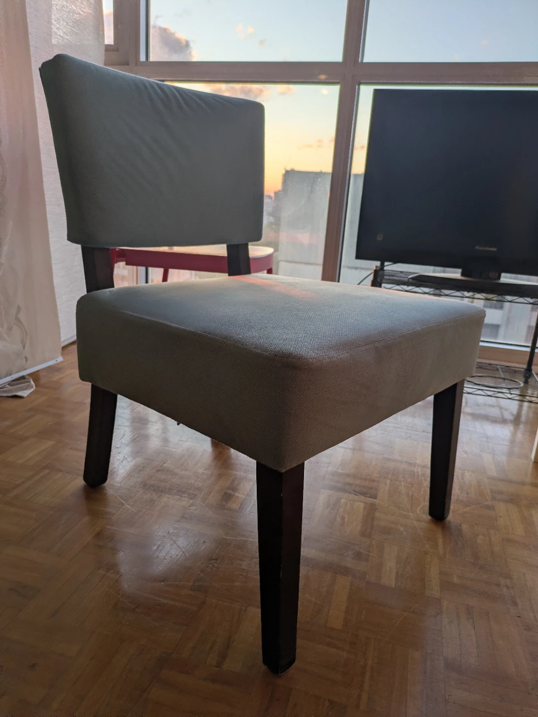 Upholstered Dining Chair (Blue) - photo 3