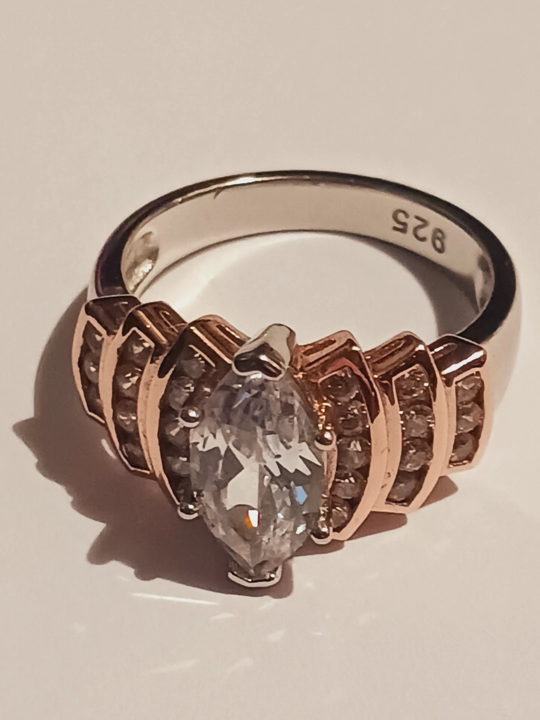 Gorgeous Sterling Silver 925 Marquise Ring. 7 - photo 2