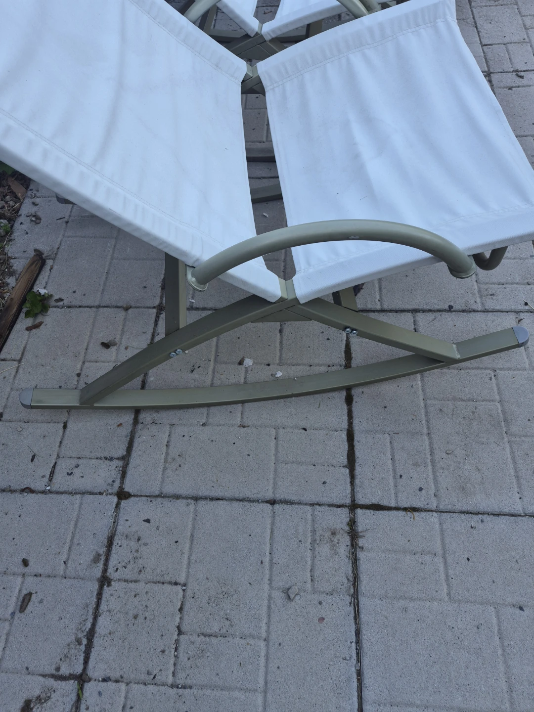 Pair of White Outdoor Rocking Chairs - photo 5