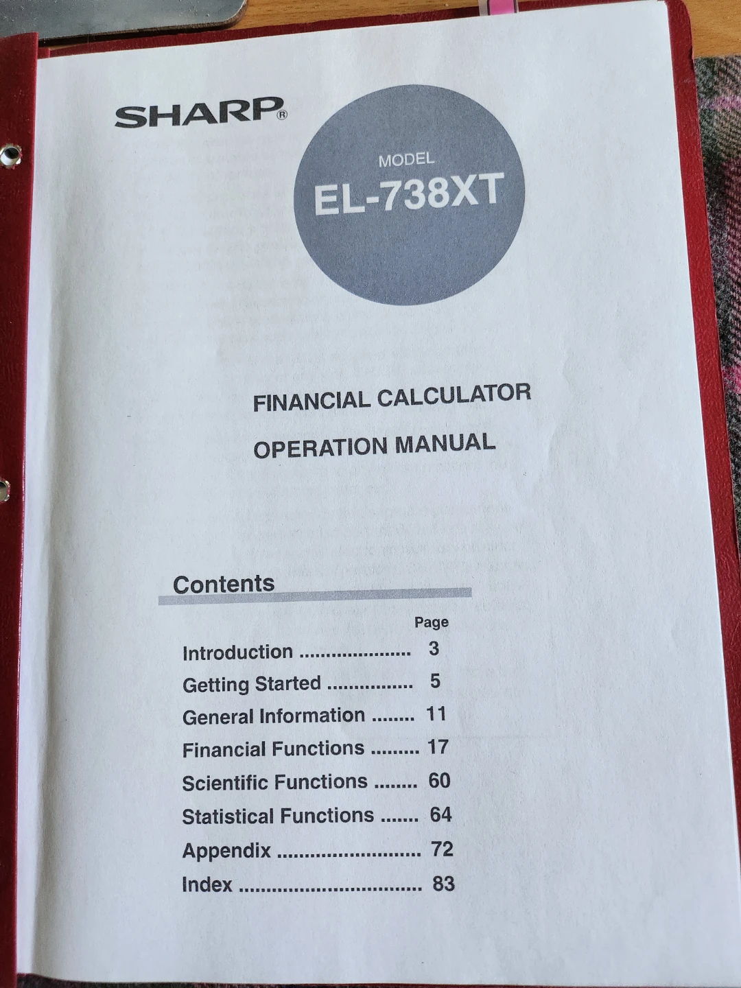 Sharp EL-738XT Financial Calculator - photo 2