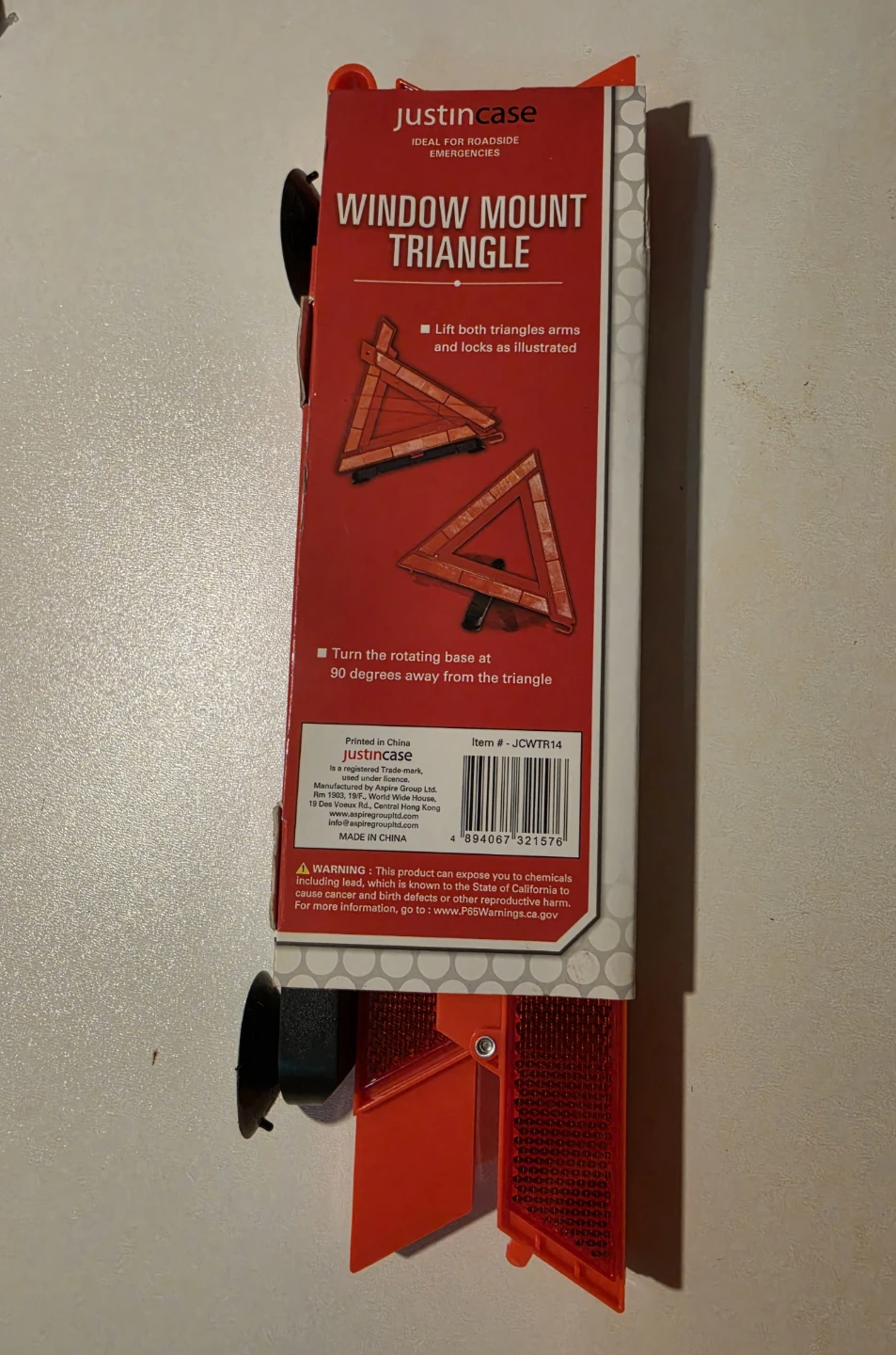 JustinCase" Window Mount ReflectiveTriangle Roadside Emergency - photo 2