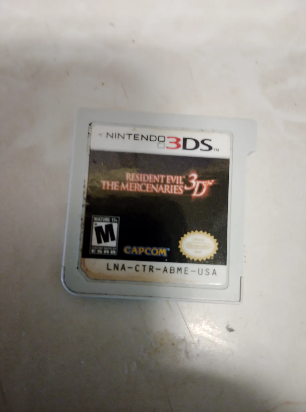 Resident Evil The Mercenaries 3D Nintendo 3DS Game Cartridge