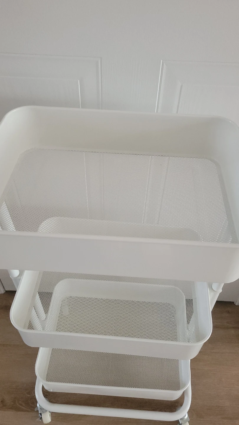 Ikea White 3-Tier Rolling Storage Cart - photo 2