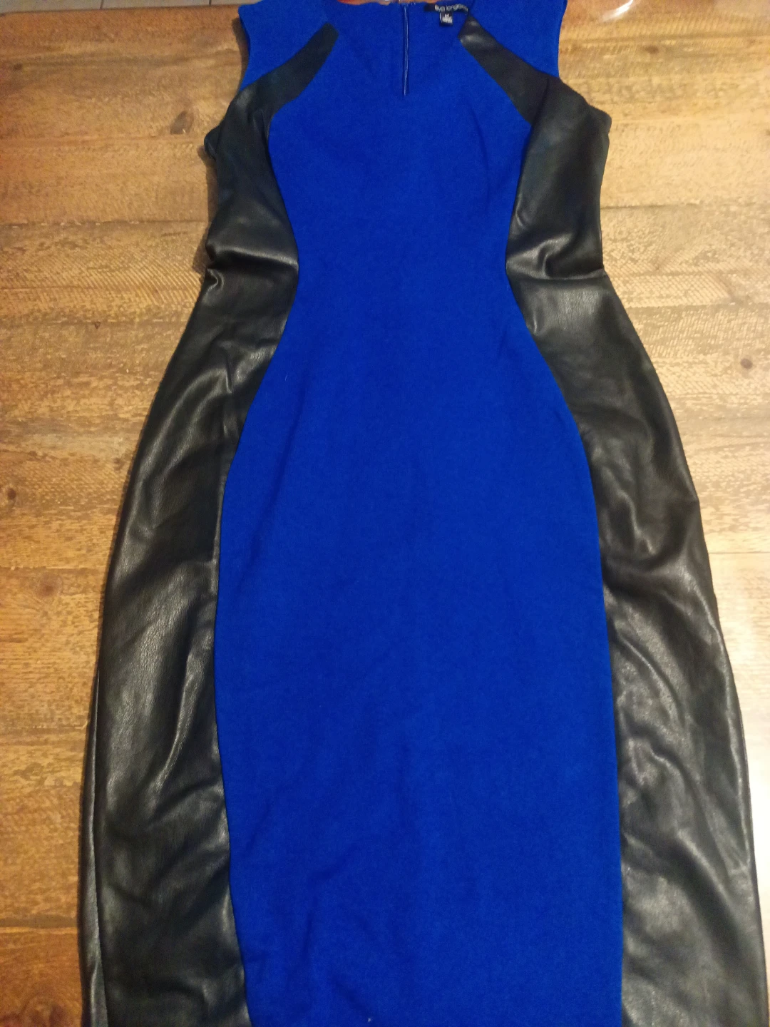 Eva Longoria Women's Blue & Black Sheath Dress Size M