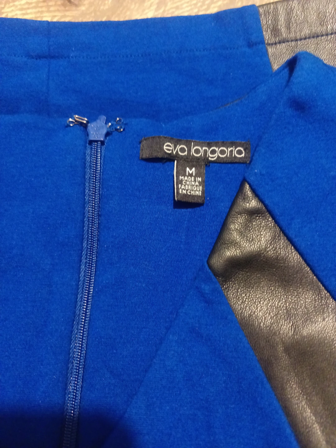 Eva Longoria Women's Blue & Black Sheath Dress Size M - photo 3