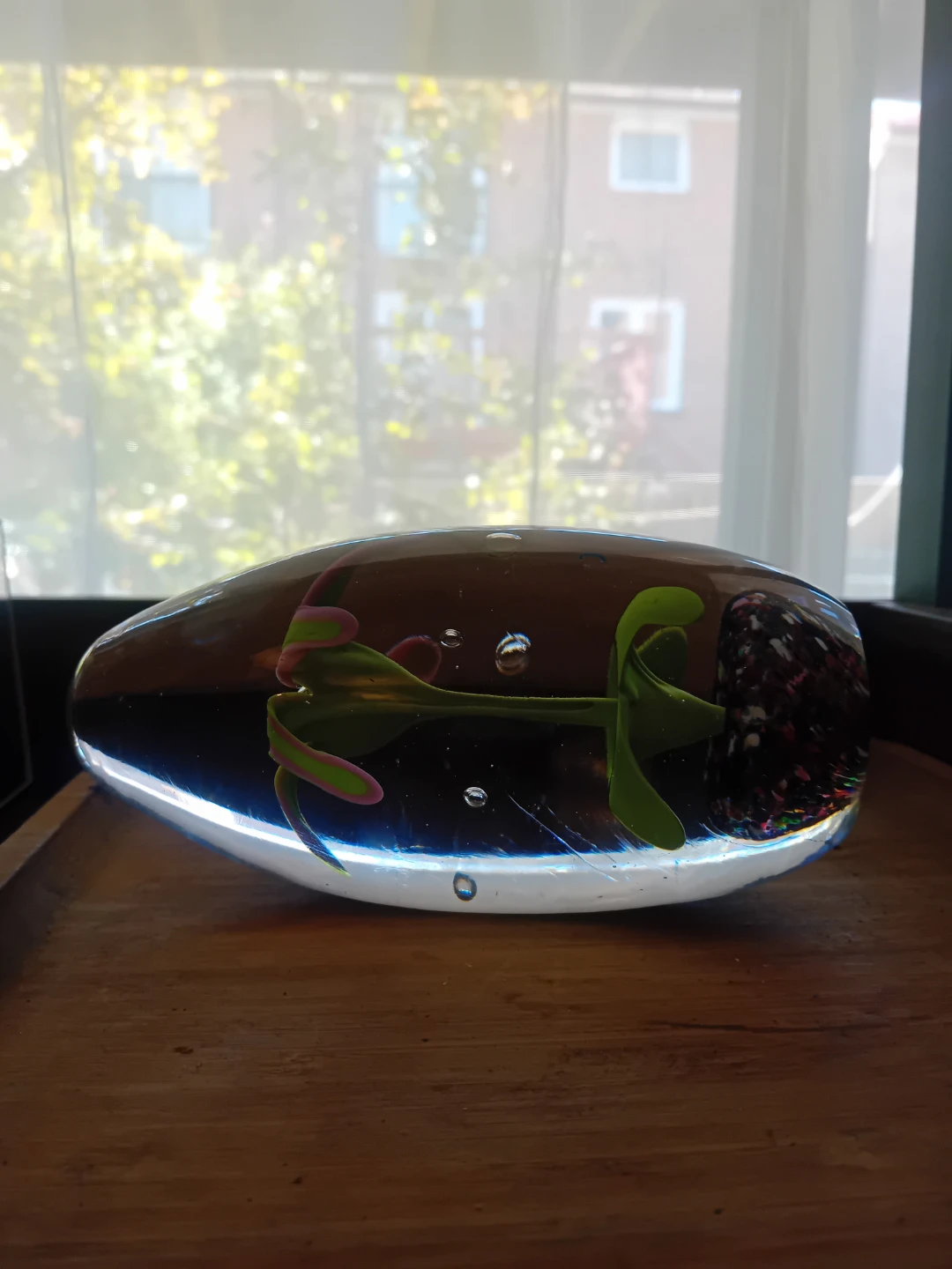 Glass Paperweight with Embedded Flower - photo 4