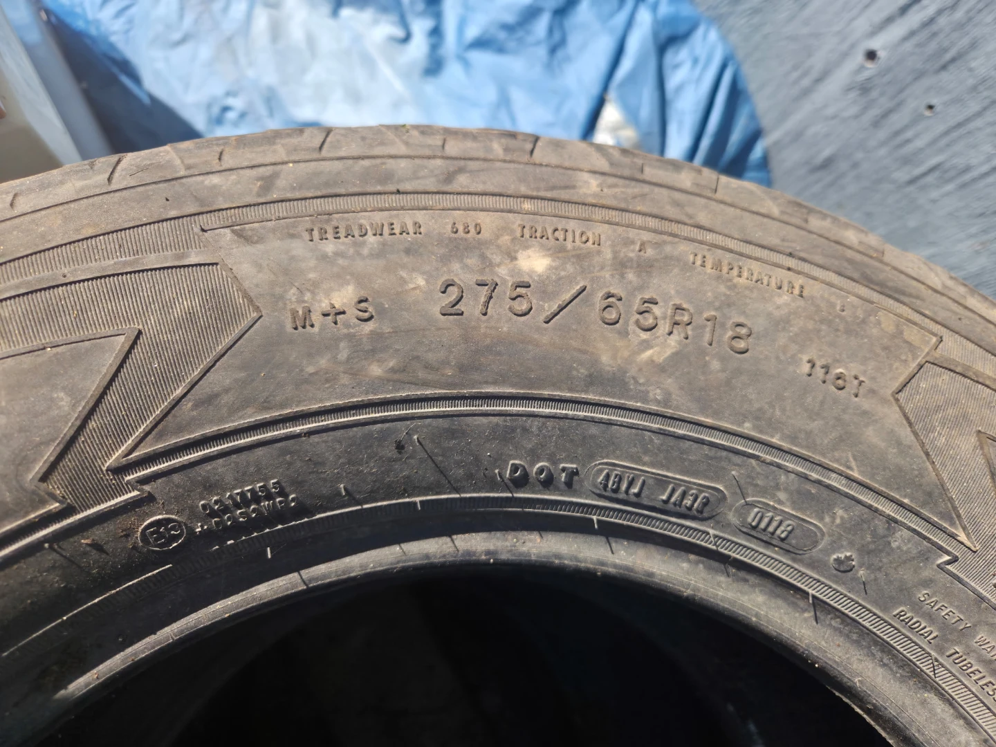 Four 275/65R18 M+S Tires. WRANGLERS - photo 3