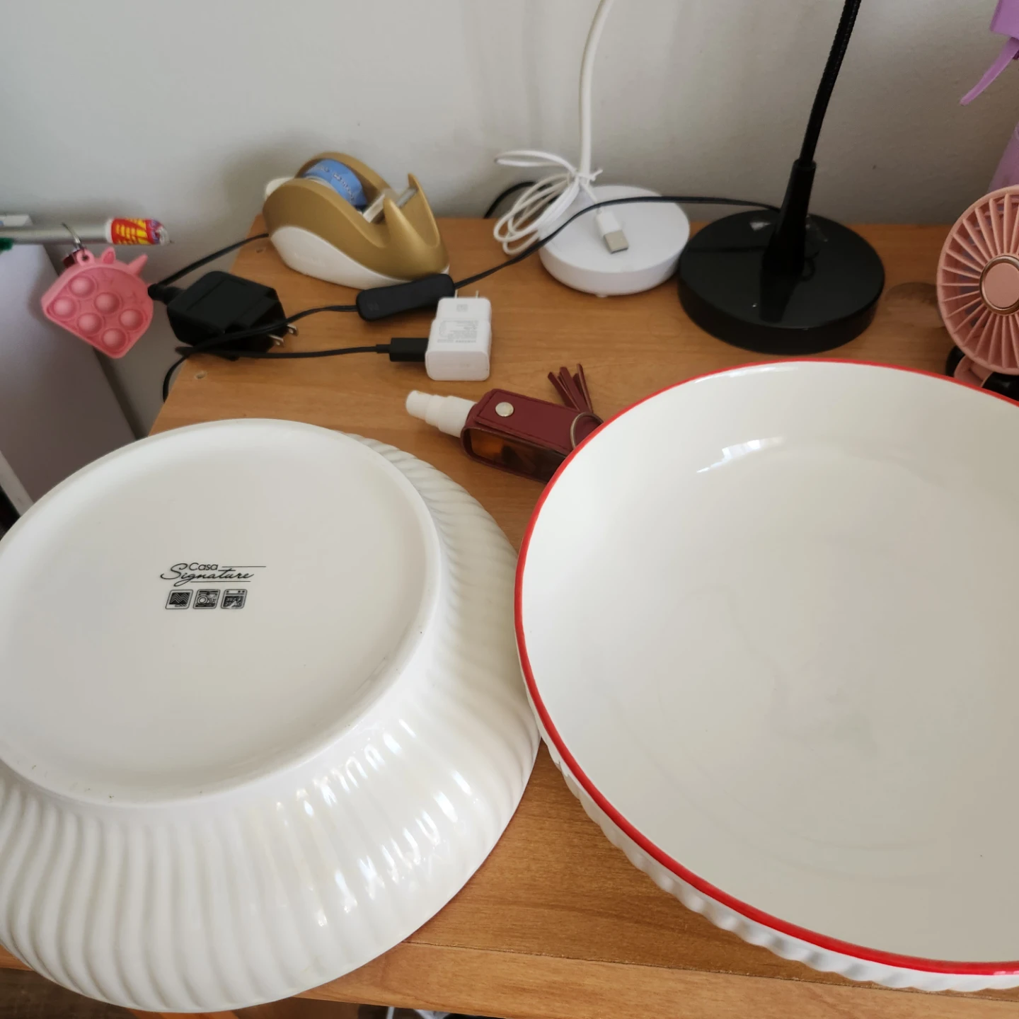 Casa Signature White Bowl with Red Rim - photo 4