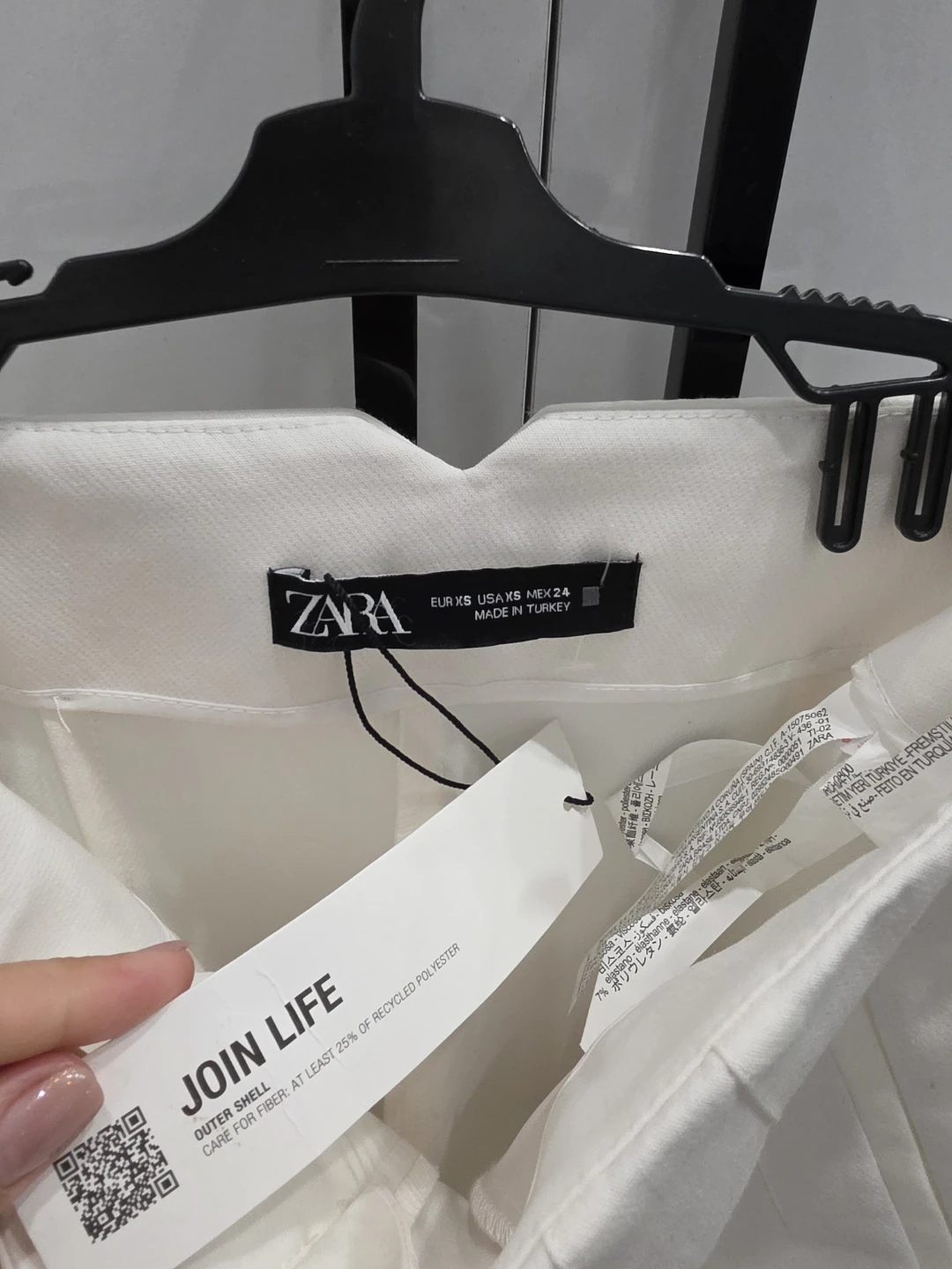 ZARA White High-Waisted Trousers Size XS - photo 2