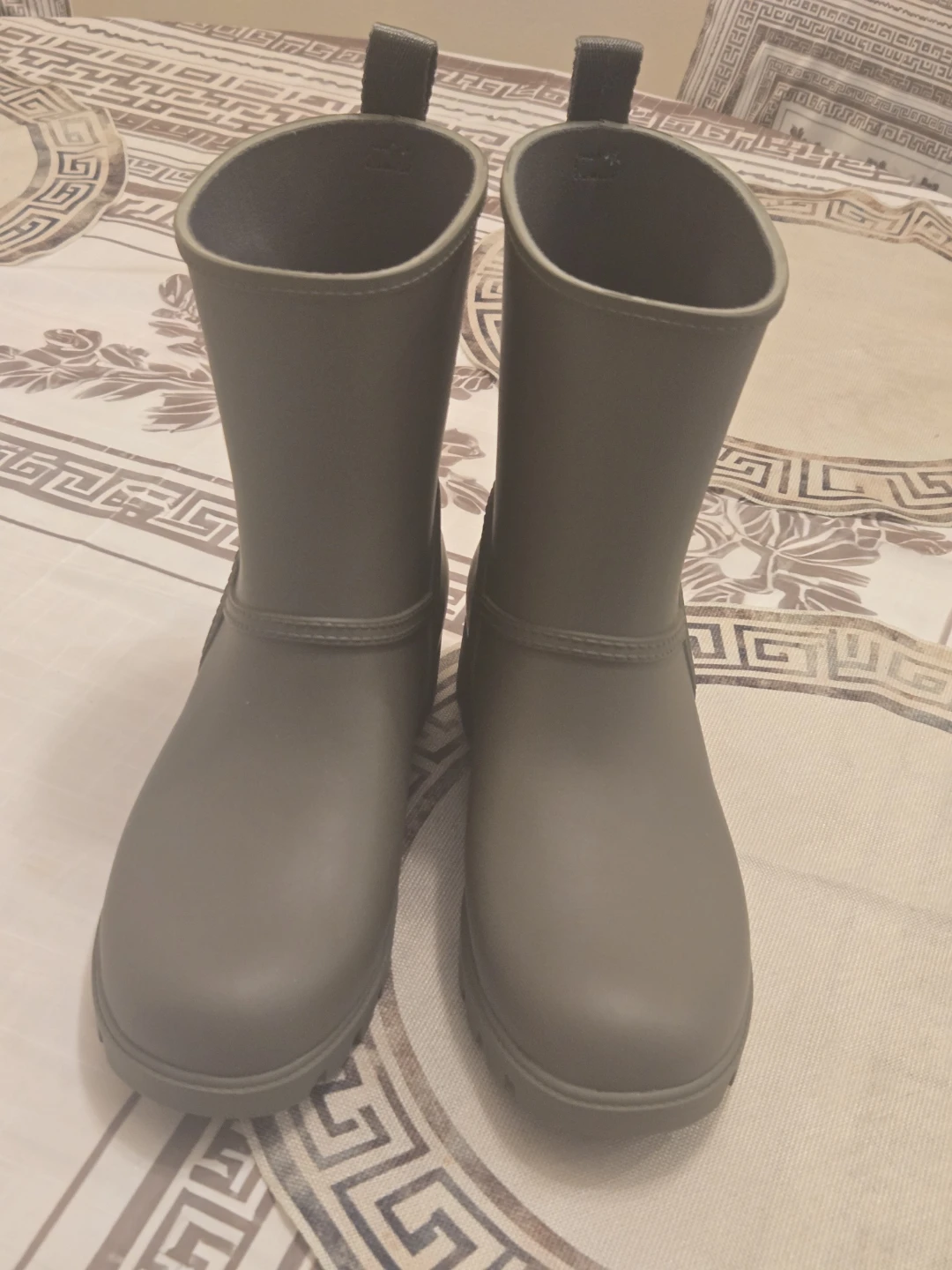COACH Grey green Rubber Rain Boots
