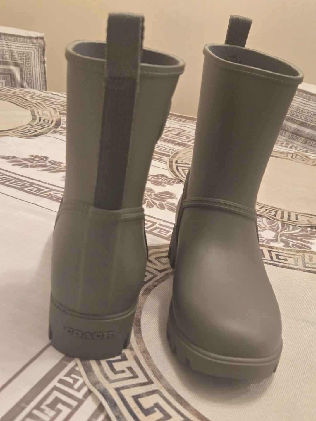 COACH Grey green Rubber Rain Boots - photo 2