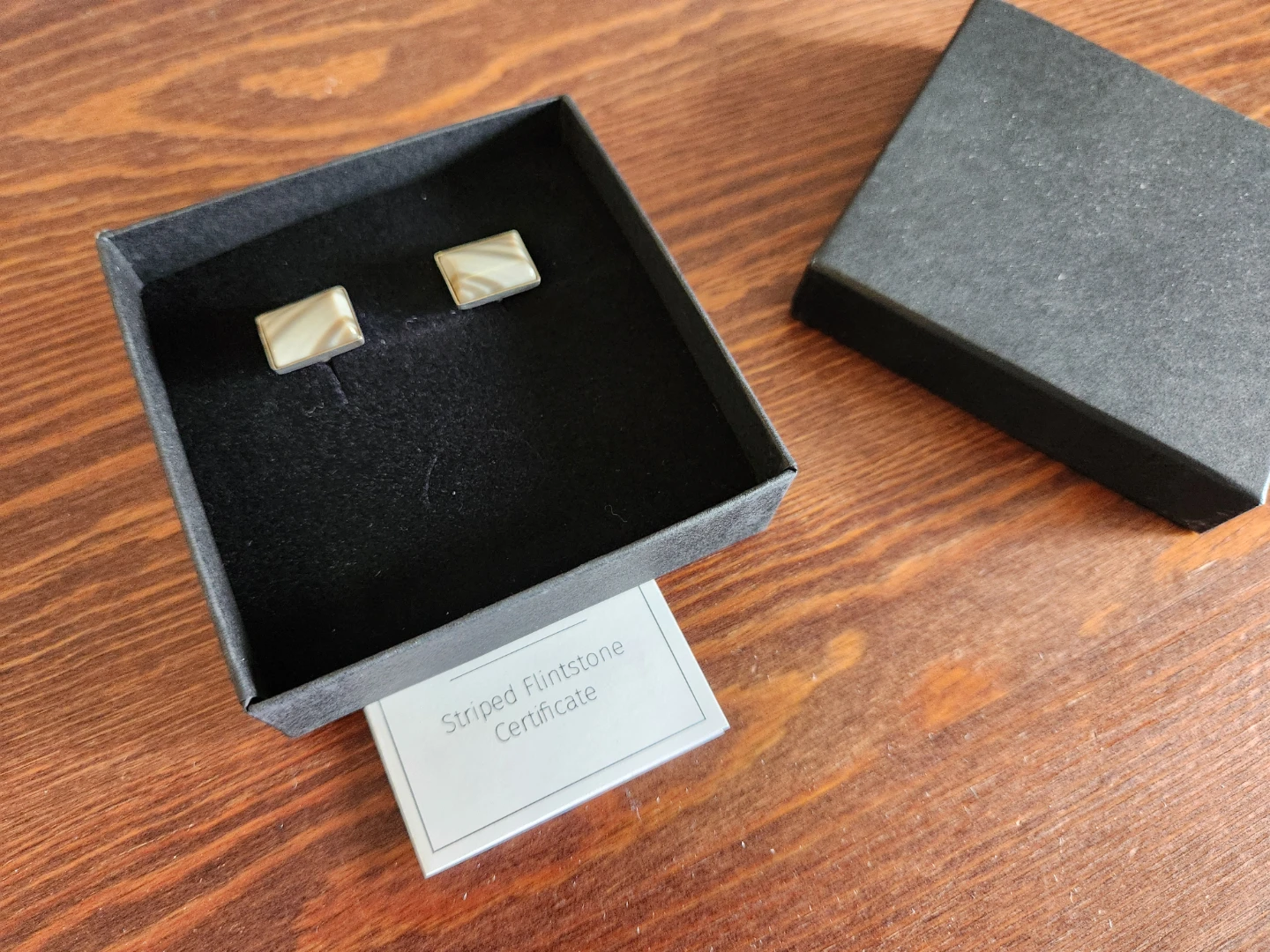 Striped Flintstone Cufflinks - photo 2