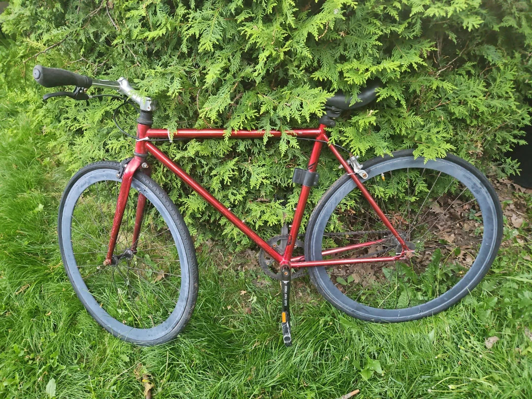 Red Fixed Gear Bicycle