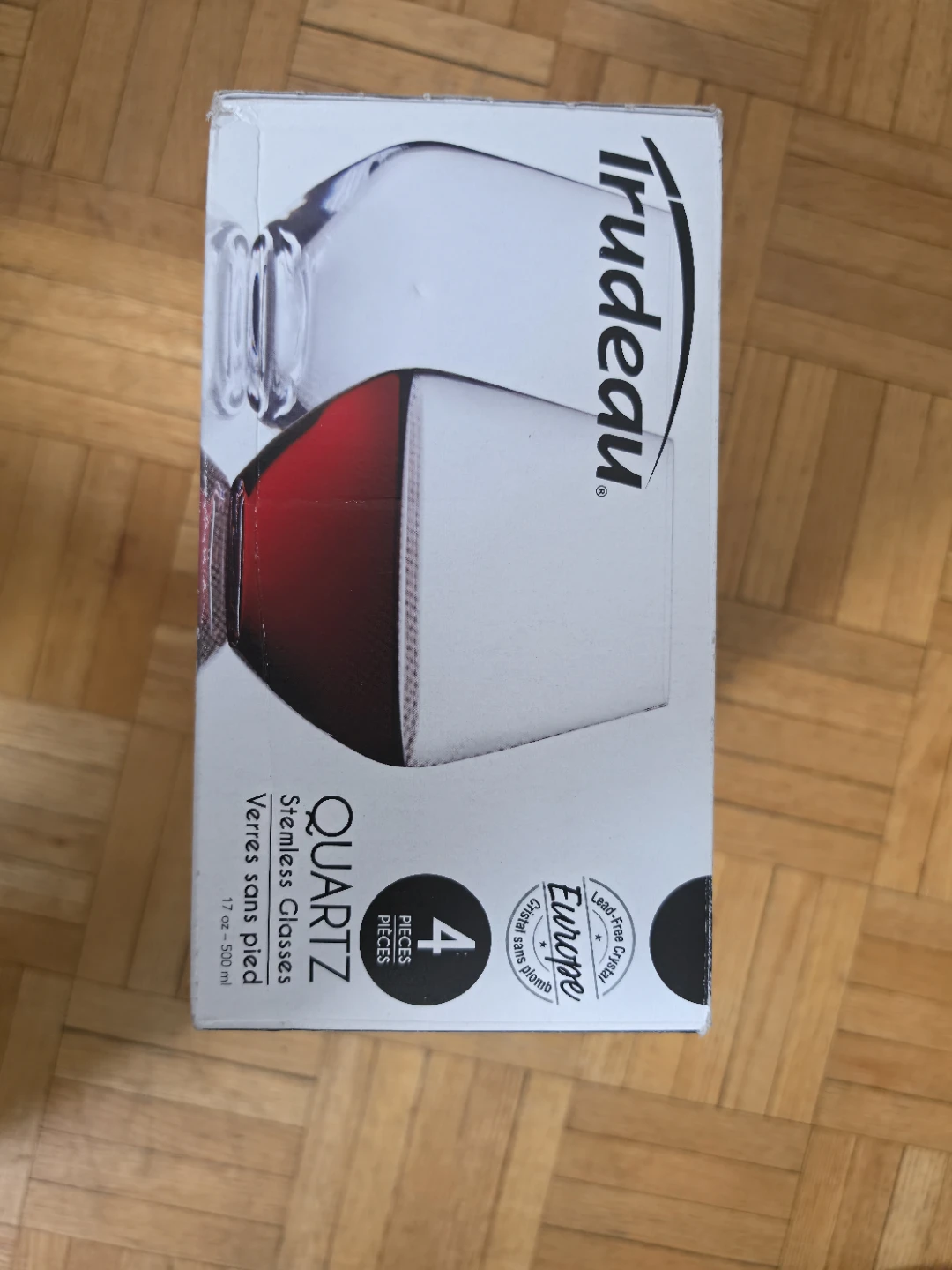 Trudeau Quartz Stemless Wine Glasses - Set of 4