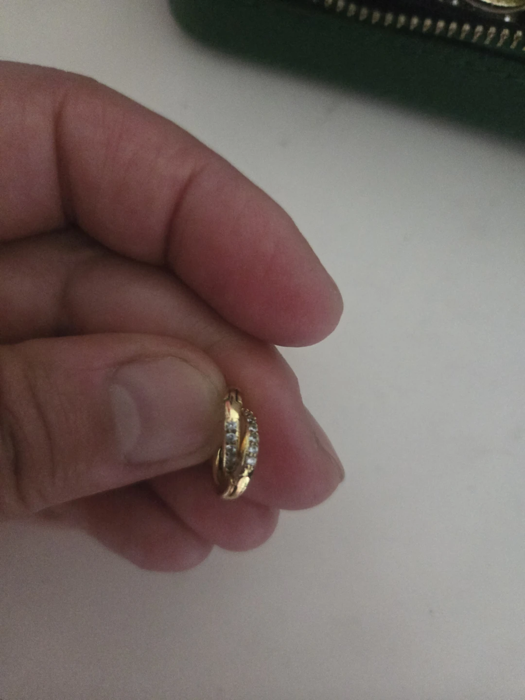 Gold plated 925 hoop earrings - photo 2