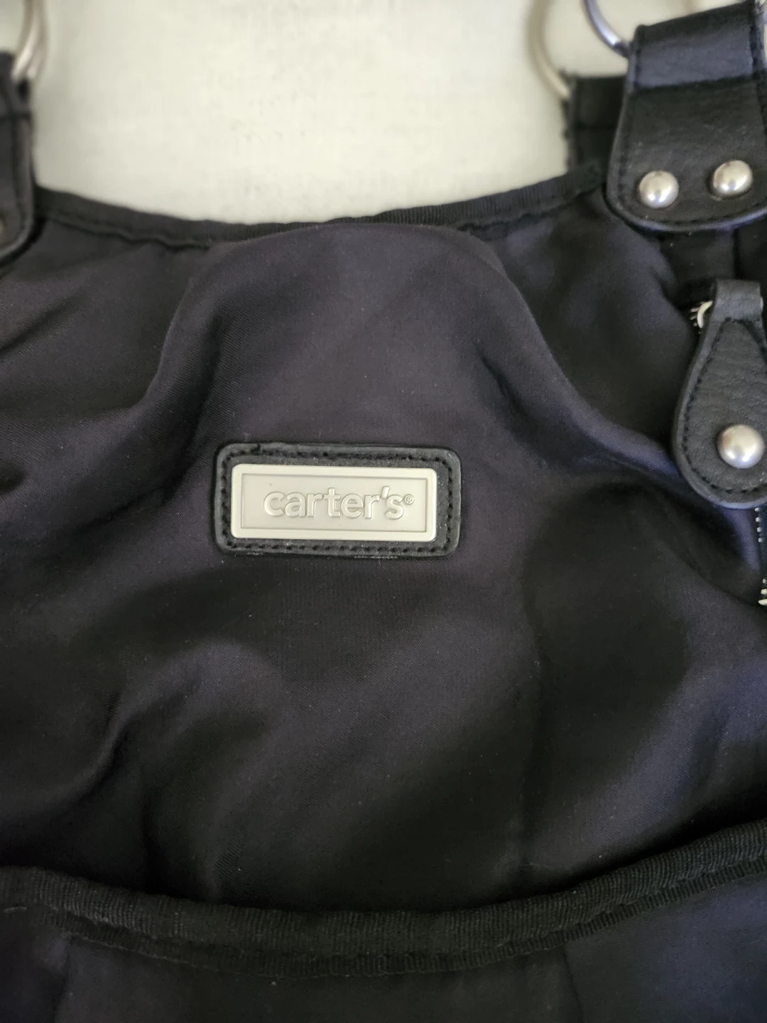 Carter's Black Diaper Bag with Changing Pad - photo 2