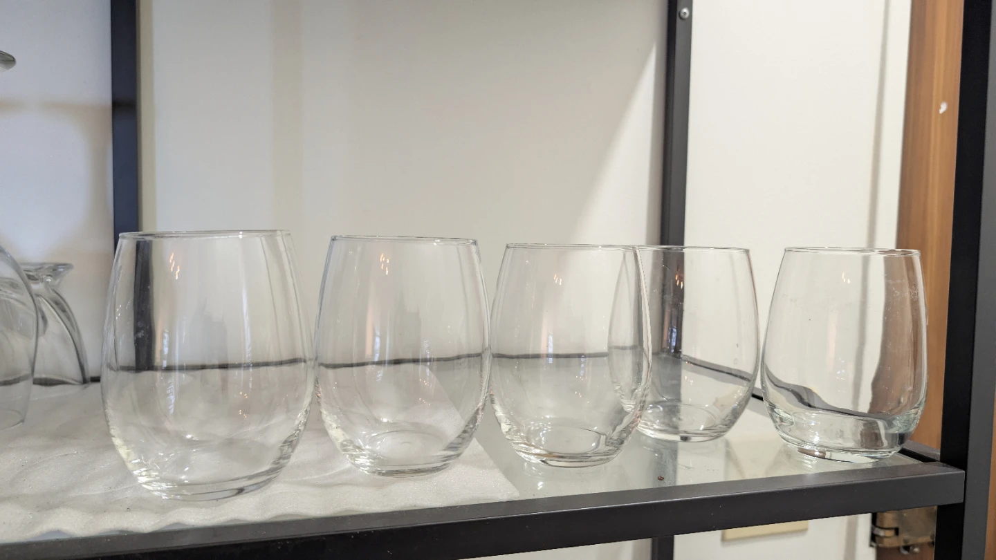 Set of 5 Stemless Wine Glasses