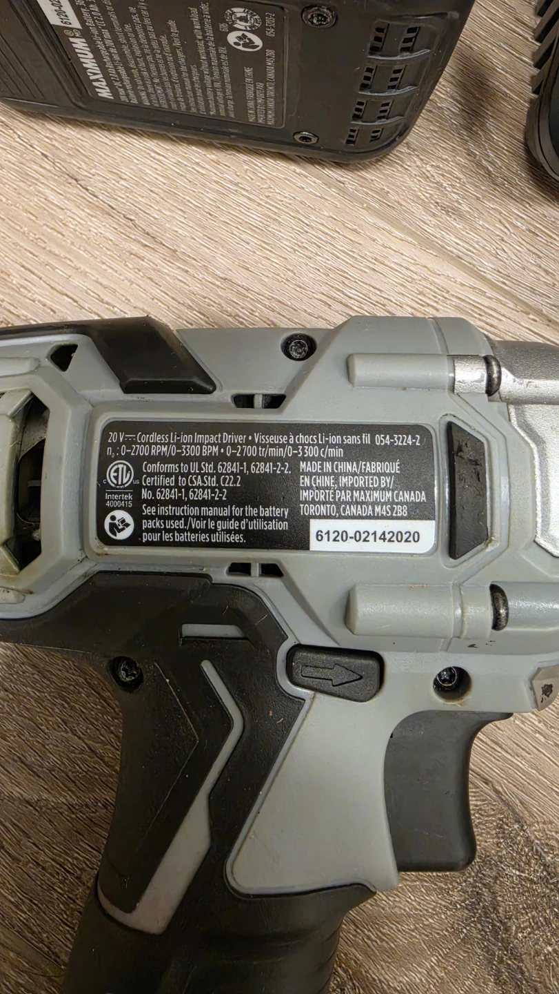 MAXIMUM 20V Cordless Drill & Impact Driver and impact wrench - photo 3
