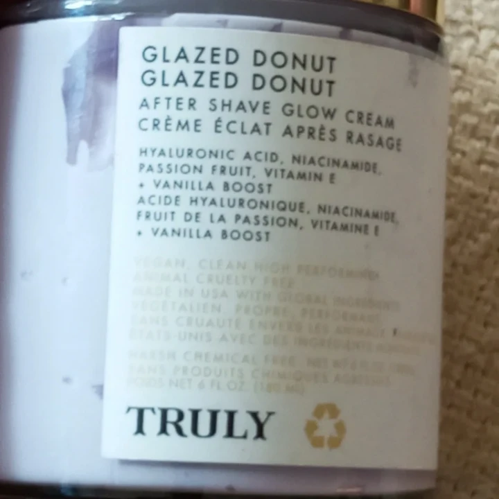 Truly Glazed Donut After Shave Glow Cream 6 fl oz