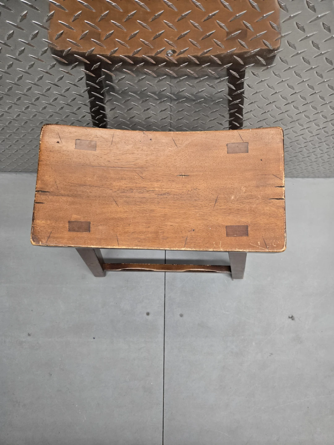 Solid Wood Curved Saddle Seat Accent Stool - 21" Height - photo 4