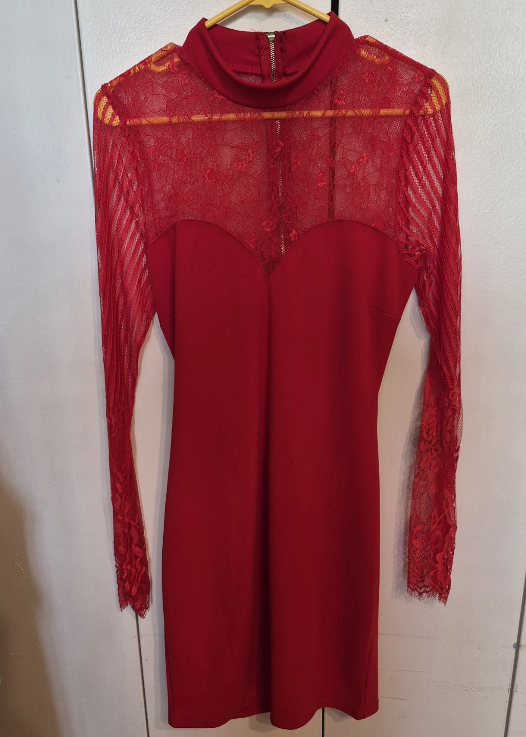 Red Lace Detail Dress (never been worn)