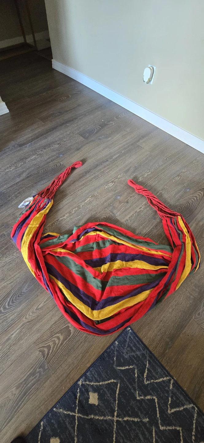 Striped Hammock with Carrying Bag