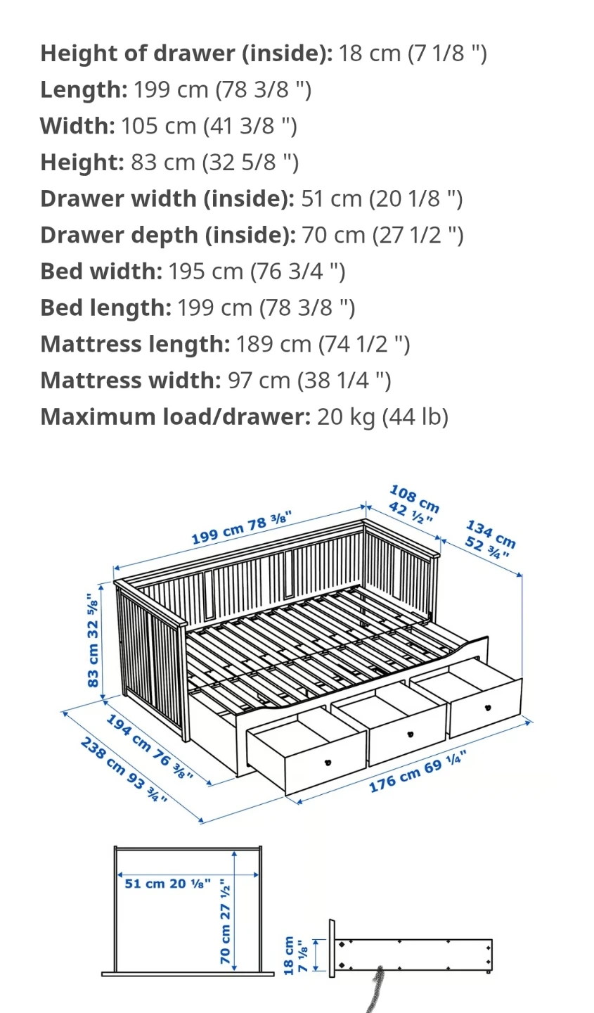 IKEA HEMNES Daybed with 3 Storage Drawers - photo 5