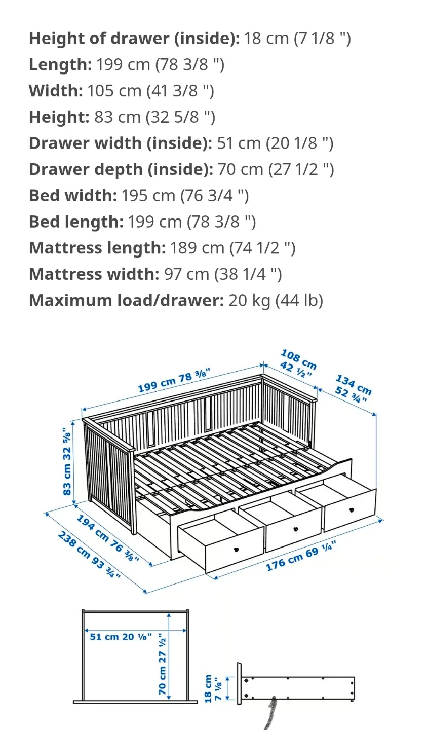 IKEA HEMNES Daybed with 3 Storage Drawers - photo 5