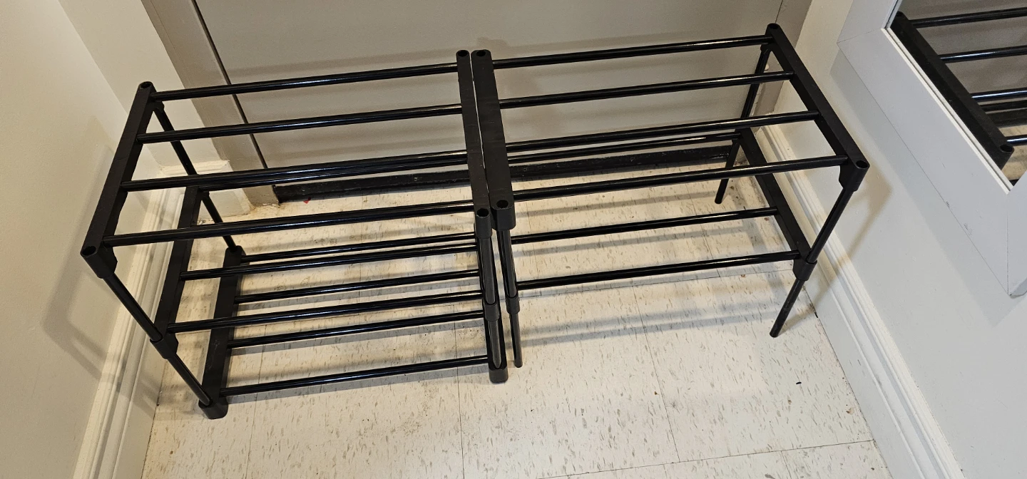 Adjustable Black 5-Tier Shoe Rack - photo 4