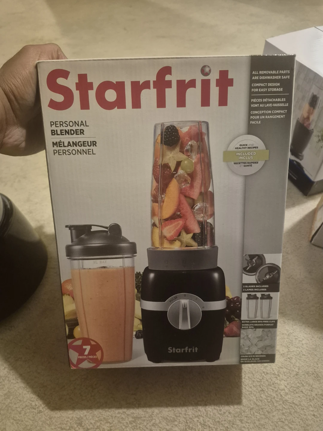 Starfrit Personal Blender with 2 Cups & 2 Blades