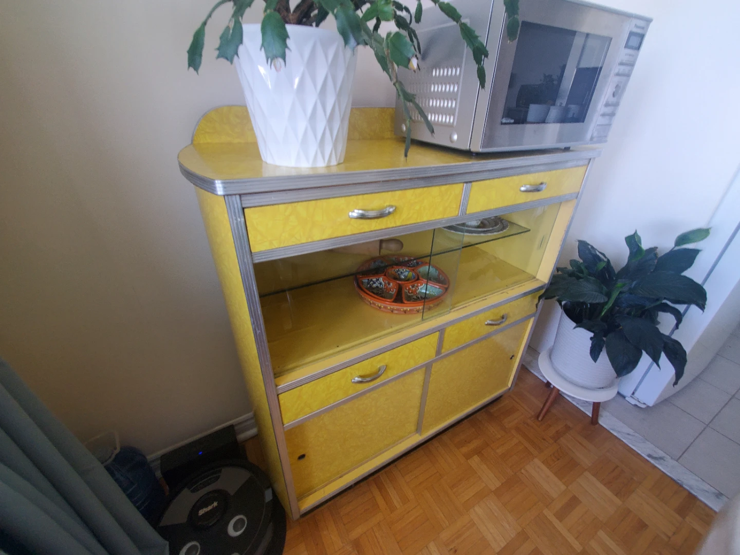 Vintage Yellow Kitchen Cabinet - photo 2