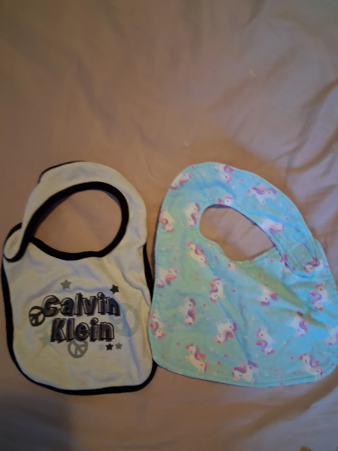 Calvin Klein Bib & Unicorn Bib - Set of 2