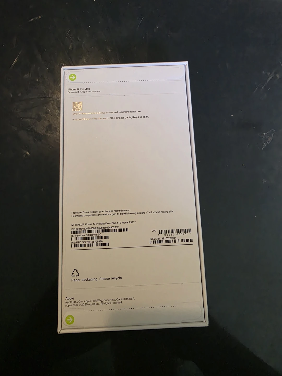 iPhone 17 Pro Max Deep Blue - 1TB - photo 3