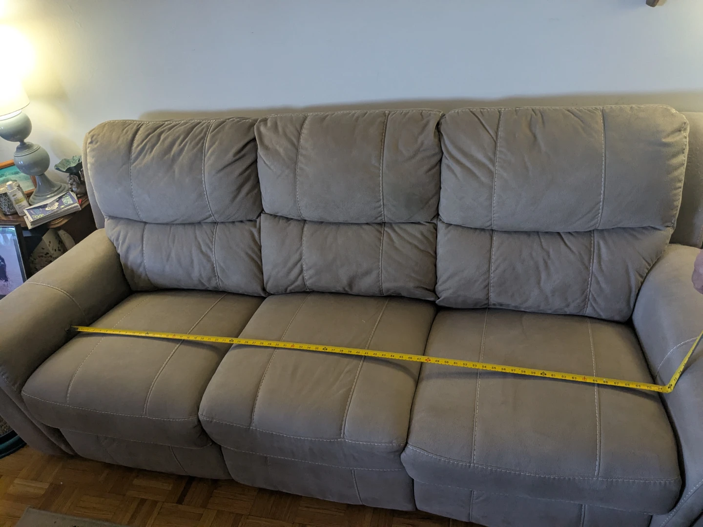3-Seater Reclining Sofa - Taupe