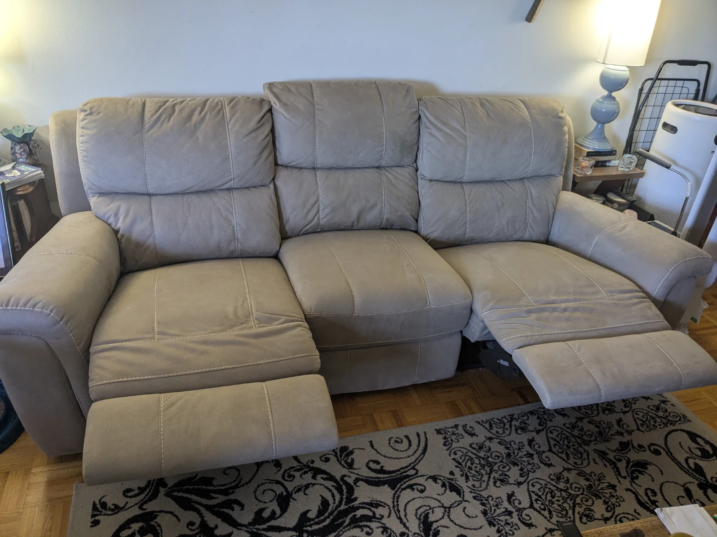 3-Seater Reclining Sofa - Taupe - photo 3