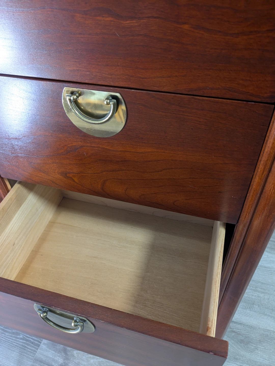 Vintage Cherry Tallboy Dresser | 6 Drawers - photo 4