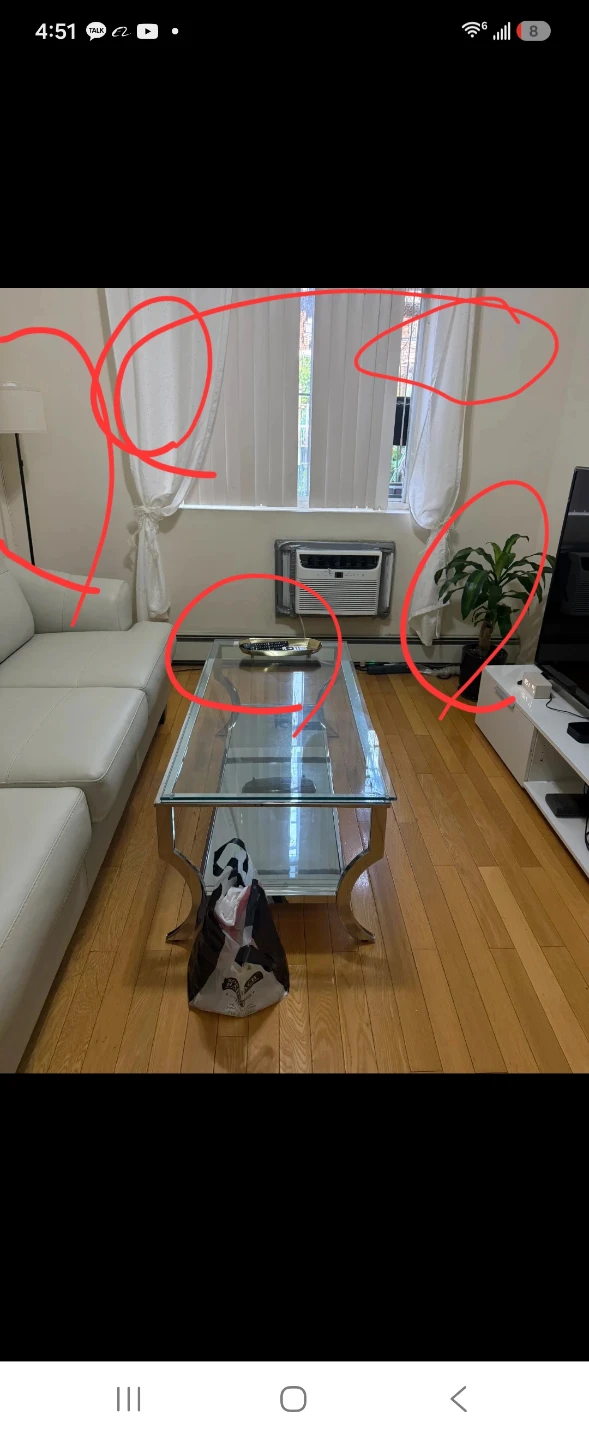 Modern Glass Coffee Table with Chrome Frame - photo 3