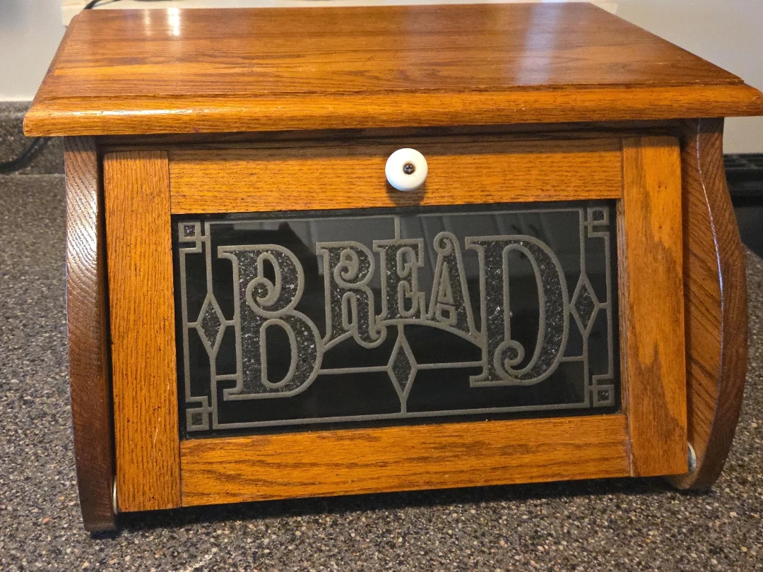 Vintage Oak Bread Box