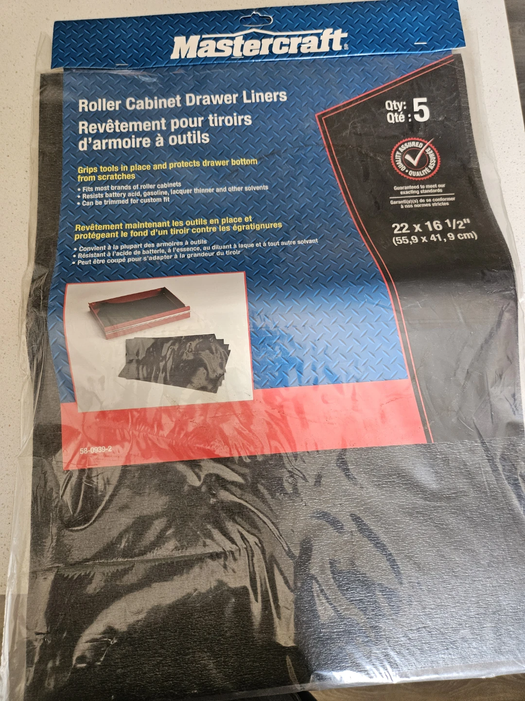 Mastercraft Roller Cabinet Drawer Liners - 5 Pack