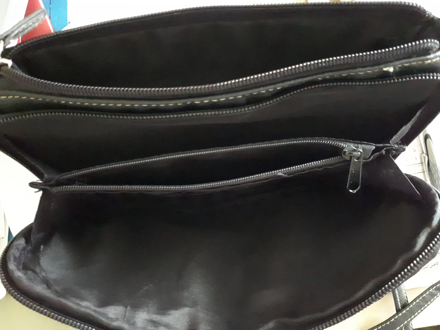 Black Faux Leather Shoulder Bag⚽ - photo 2