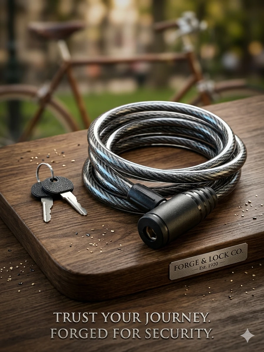 Forge & Lock Co. Cable Bike Lock with Keys