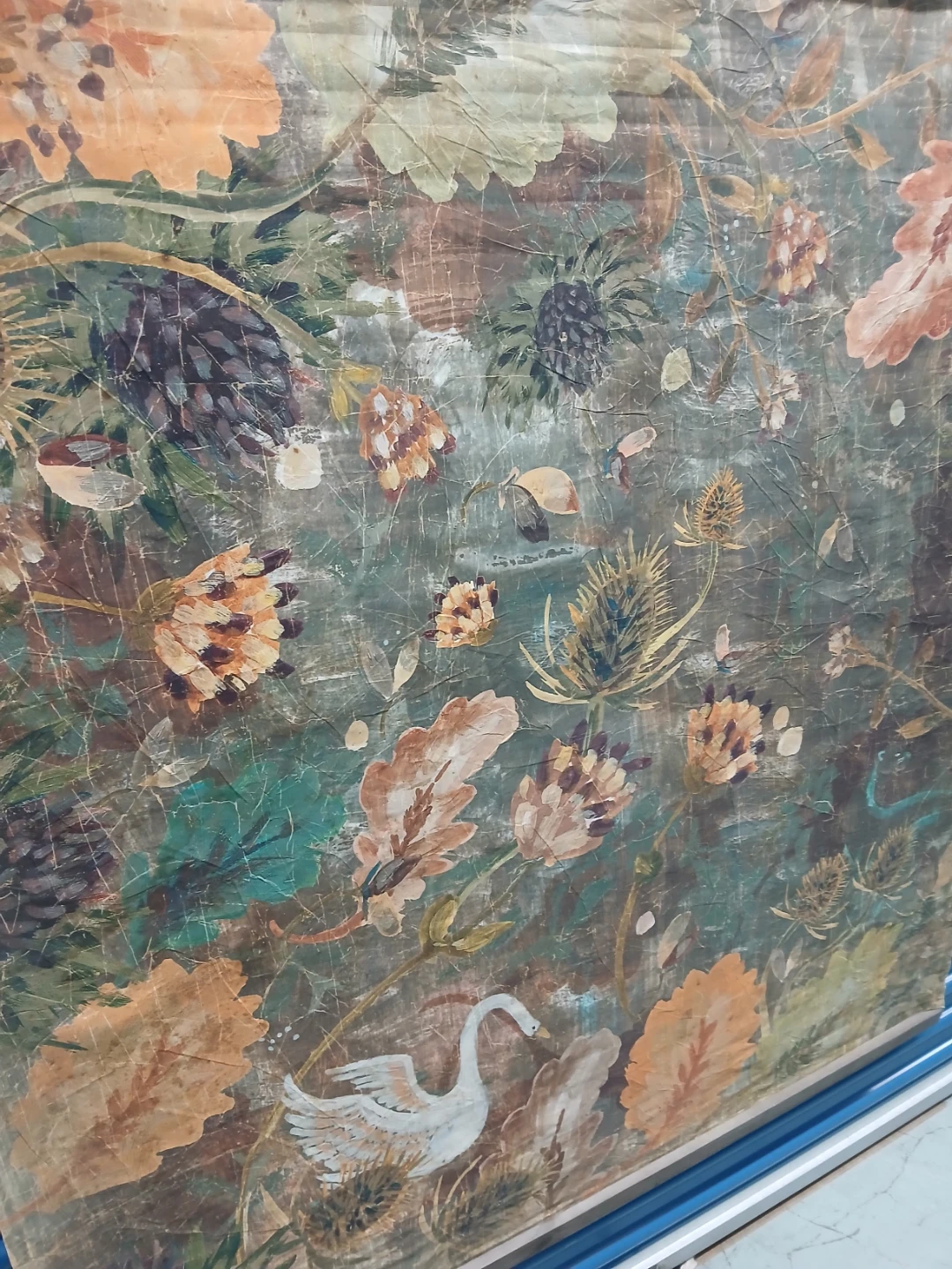 Vintage Floral Swan Wall Hanging Tapestry - photo 5