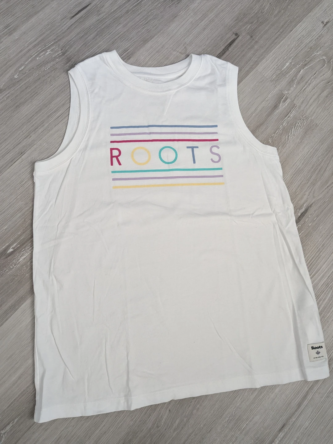 AVAILABLE ONLY THIS WEEKEND Roots White Tank Top - Size M