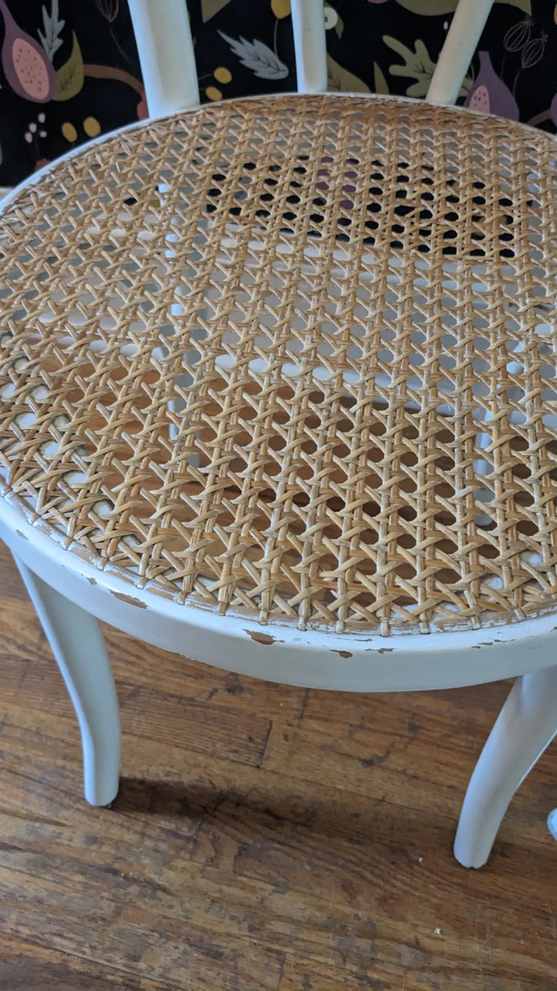 White Bentwood Chair with Cane Seat - photo 4