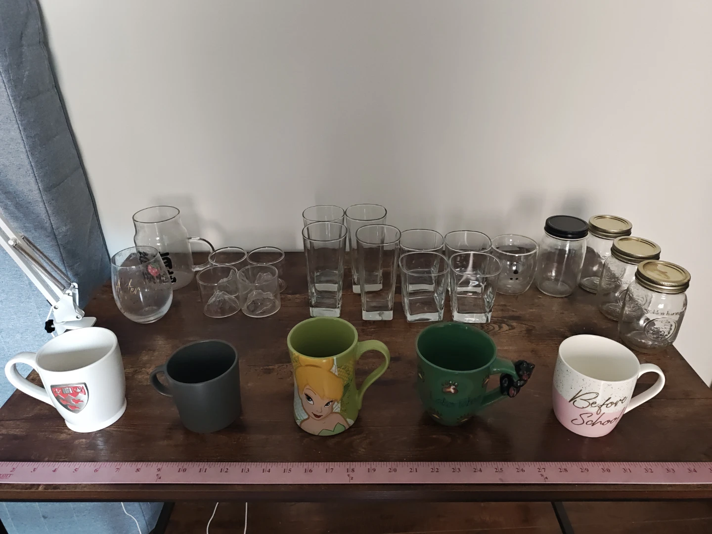 Assortment of Mugs, Glasses, and Cups