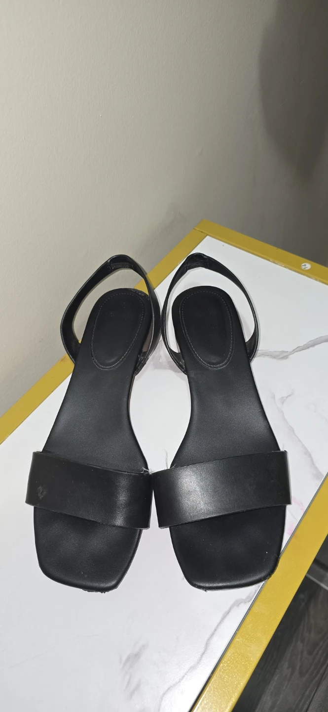 Aldo Black Slingback Block Heel Sandals