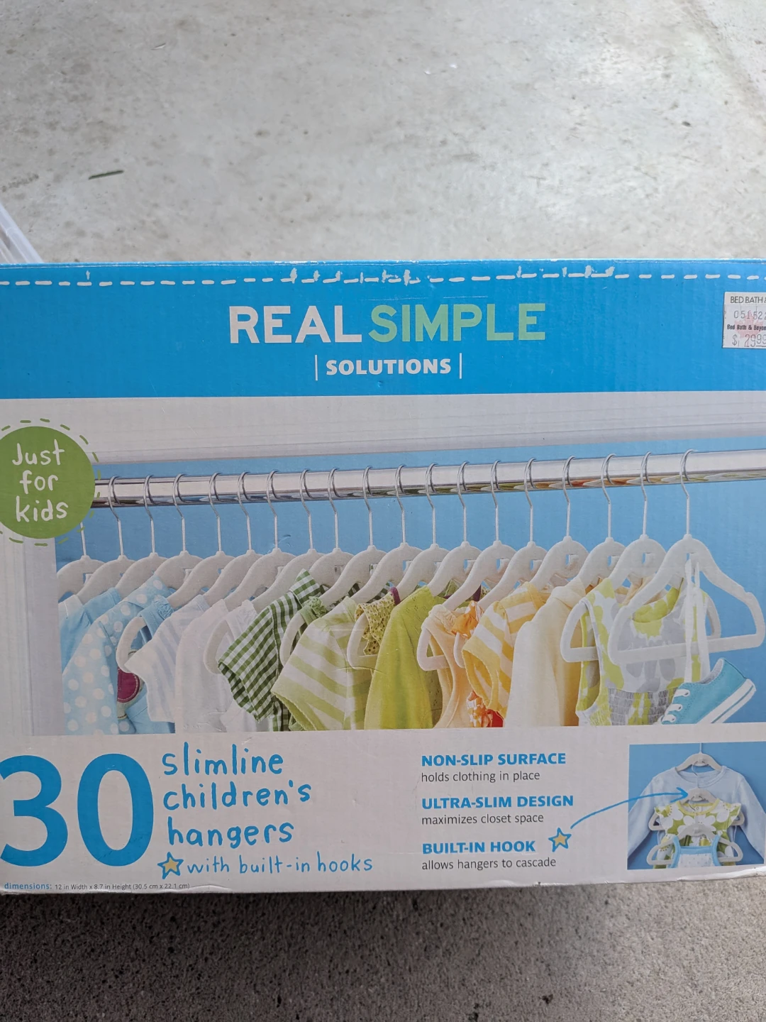 Real Simple Solutions 30 Slimline Children's Hangers