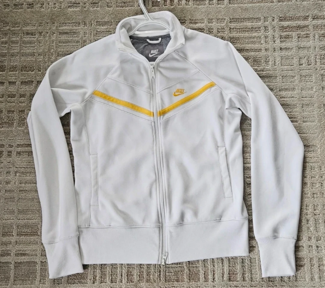 Nike Sportswear Track Jacket White/Yellow Size M