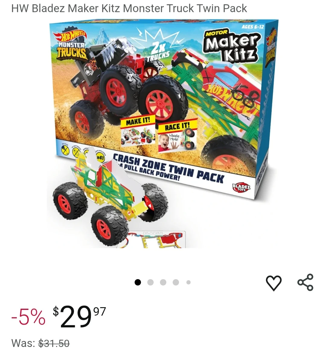 Hot Wheels Monster Trucks Motor Maker Kitz Twin Pack - photo 3